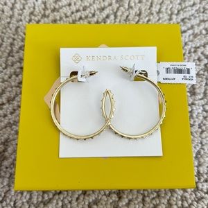 Kendra Scott Veronica Gold Hoops NWT